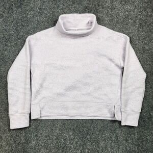 Calia Sweater Womens Small Lilac Purple Mock Neck Textured Pullover WAX31310